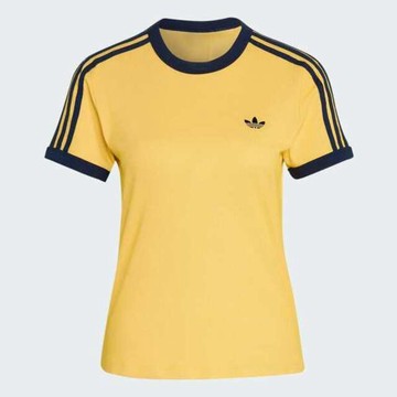 Adidas 愛迪達 3s Cali Tee KS9990 女 T恤 運動上衣 休閒短袖 黃 亞版