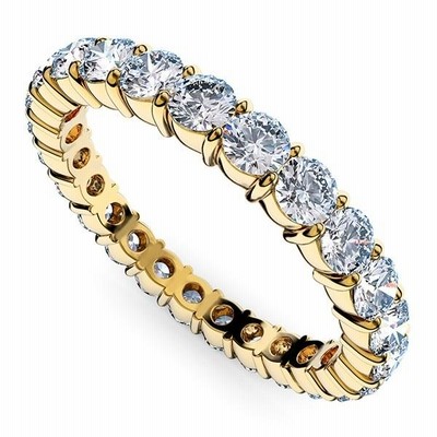 e388-161]K18YGダイヤモンド フルエタニティリング1.92Ct[直径2.5mm x 