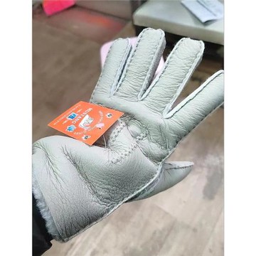 高檔冬季新款男女加絨加厚騎車電動車防寒保暖羊皮毛分指網紅手套