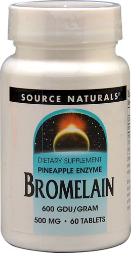 Source Naturals Bromelain 600 GDU/gram 500 mg - 60 Tablets