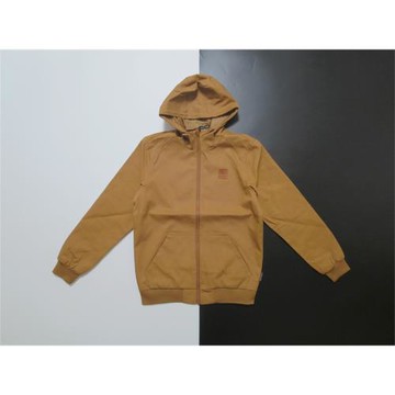 美式街頭潮牌戶外運動素款純色帆布夾克微防水連帽拉鏈開衫jacket