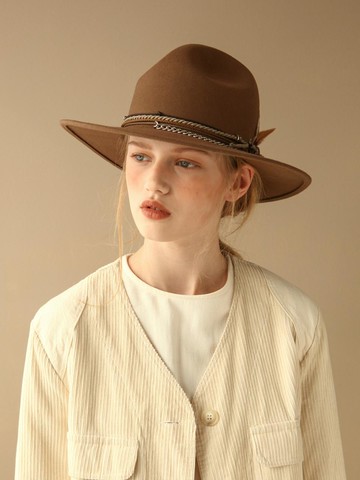 Bohemian Mountain Fedora Hat [brown]
