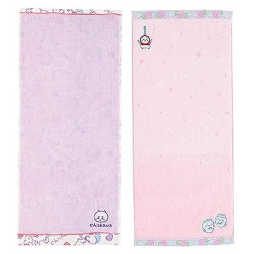 小禮堂 Chiikawa 吉伊卡哇 刺繡棉質長毛巾 34x80cm (大集合款)