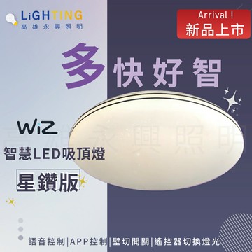 WiZ Wi-Fi 智慧照明 80W LED吸頂燈 智能APP可調光 定時開關 高雄永興照明廚衛【領券滿額再折千6/30止】