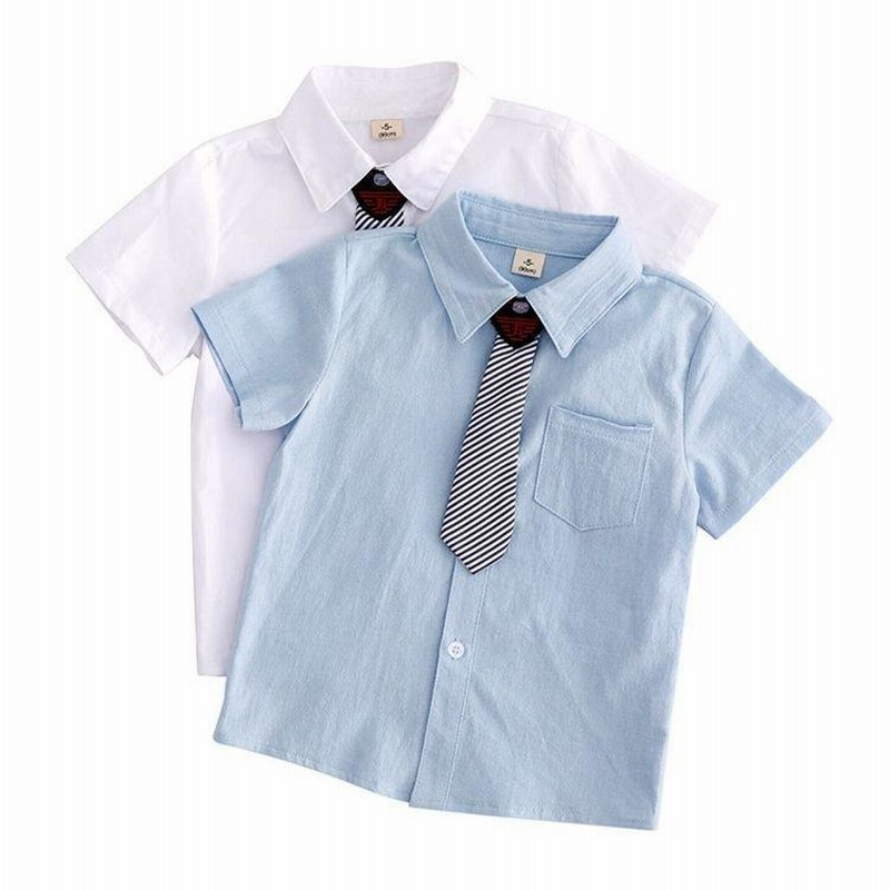 子供服男の子シャツフォーマルネクタイキッズジュニアフォーマルワイシャツYシャツ90cm100cm110cm120cm130cm140cm 通販  LINEポイント最大GET | LINEショッピング