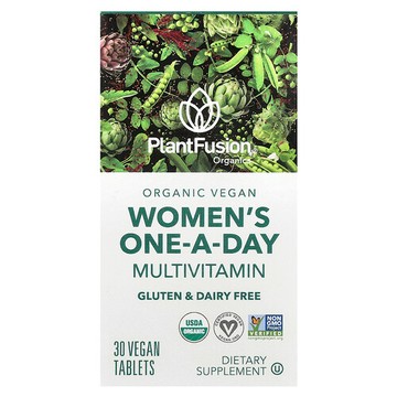PlantFusion, 女性每日一片多維生素，有機全素，30 片全素片