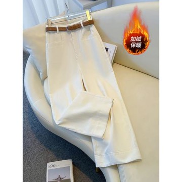 (免運)白色直筒牛仔褲子女春秋季2026新款爆款今年流行小個子寬松闊腿褲