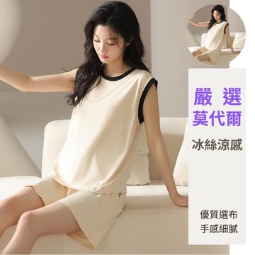 SCL 優質嚴選莫代爾居家短褲無袖背心兩件組 JZ57330