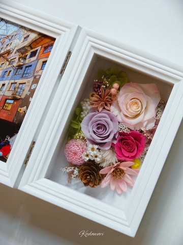 永生花相框 祝賀.新年花禮 生日禮物 紀念禮物 情人節禮物