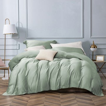 J-bedtime 床寢時光 舒柔棉兩用被床包組 台灣製 SWM6925L  兩用被套 + 床包 + 枕套 2個  Queen Size  橄欖綠