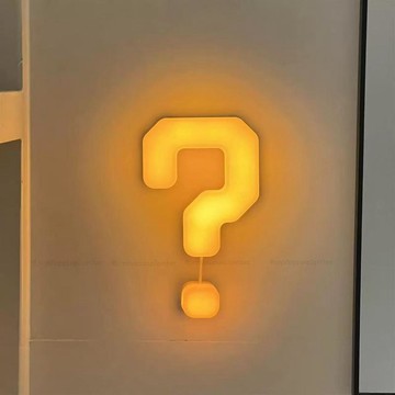 台灣出貨 問號小夜燈 問號LED小夜燈 居家氛圍裝飾燈 伴睡掛燈 睡眠燈 起夜等 房間桌面療癒擺件 生日禮物 房間佈置