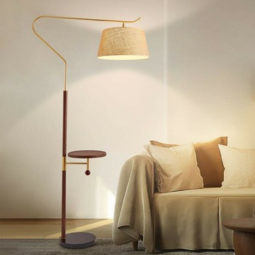 免運 可開票 燈具 落地燈 立燈 檯燈 立式燈 客廳落地燈高級感復古輕奢北歐美式沙發邊釣魚燈裝飾臥室立式臺燈 快速出貨DDD1111