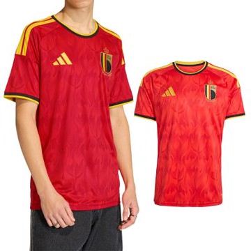Adidas RBFA H JSY 男款 紅色 世界盃 比利時 主場復刻版 球衣 吸濕 排汗 短袖 JM8381