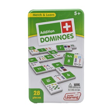 Junior Learning 益智骨牌接龍遊戲-加法 5歲以上 28塊/組  1盒