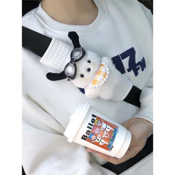 汽車安全帶護肩套可愛飛行員卡通長耳狗車用保險帶保護套一對女士