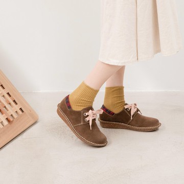 日系甜美麂皮大頭鞋 _ 美式咖