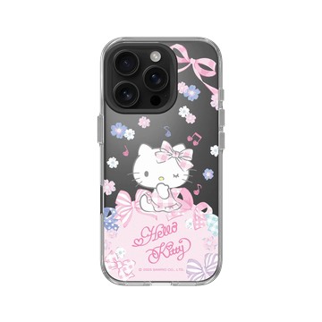 iPhone 16 Pro Clear Case（相機按鈕） 透明 - 三麗鷗-Hello Kitty - 夢幻蝴蝶結