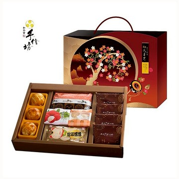 福氣御禮【手信坊】初代月見禮盒B (FHB-072) 馬年賀禮 春節禮盒 新春禮盒 過年伴手禮 新年禮盒 年節送禮 質感禮盒 下午茶 點心 和菓子 餅乾 蛋捲 美味分享