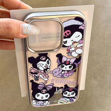 免運+隔日🚚電鍍手機殼 卡通可愛庫洛米 適用蘋果17promax 16Pro 15plus 14 13 12 11防摔