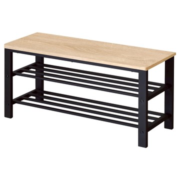 《HOPMA》百搭風格多功能穿鞋椅 台灣製造 玄關鞋凳 收納矮架-淺橡(漂流)木