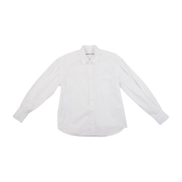 alexanderwang 白色棉質開衩袖襯衫