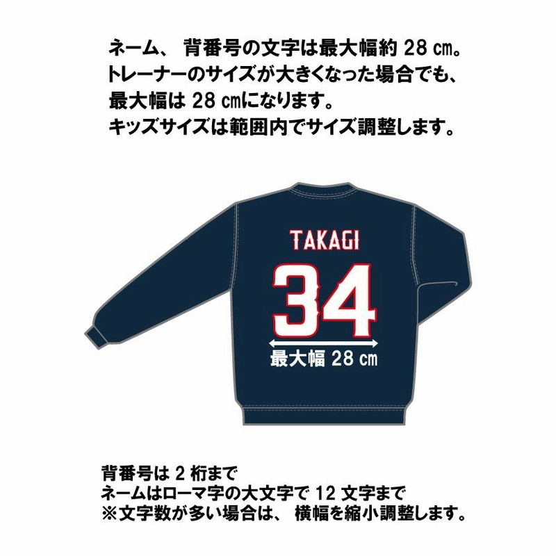 トレーナー背番号 名前 プリント コミコミ価格 野球 日本代表 トレーナー背番号 名前 プリント コミコミ価格 野球 日本代表