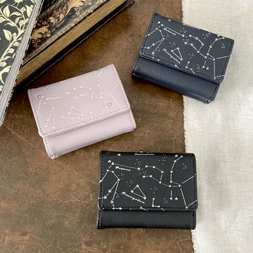 🌙【YXJ】星空錢包｜深藍｜🇯🇵 浮雕星座設計｜三折短夾｜日系質感皮夾