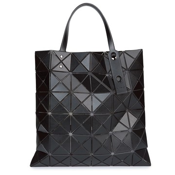 ISSEY MIYAKE三宅一生BAO BAO仿皮霧面6x6手提包 肩背包(消光黑)390105-16｜GoBrand