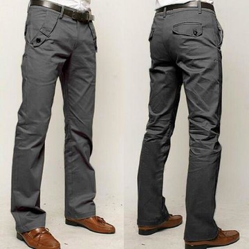 Fashion Solid Pants Men's Plus Size時尚純色長褲男式加大碼