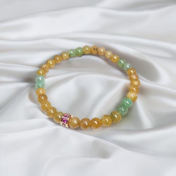 三彩翡翠手珠 | 緬甸玉A貨翡翠 | 送禮