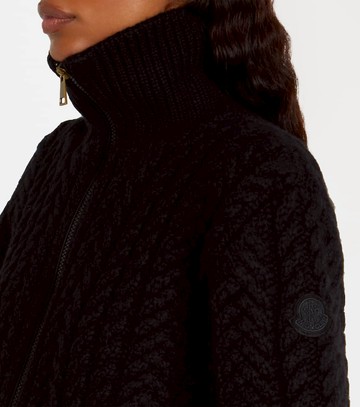 Moncler Cable-knit wool-blend cardigan
