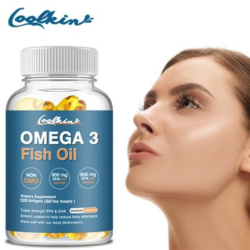 Coolkin Omega 3 魚油🐟，100%天然成分，美國製造，60/120粒膠囊