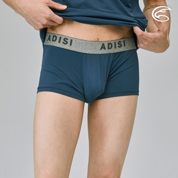 ADISI 男Tactel Pro快乾排汗四角內褲(合身短版) AUP2391026 (S-3XL) 海藍｜吸濕排汗 快乾 彈性 透氣 輕量