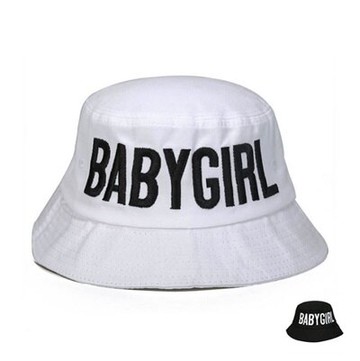 遮陽帽字母漁夫帽-簡約百搭BABYGIRL刺繡情人節生日禮物女帽子3色73db16【正韓進口】【米蘭精品】