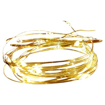 高亮銅線燈 全長200cm 燈閃爍可調有8段變化 USB與電池盒兩用  淺暖白  1條