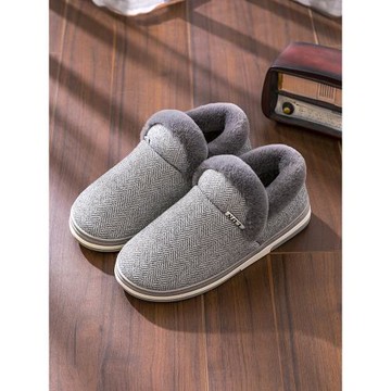 棉拖鞋男冬季室內保暖包跟加絨防滑居家居擼貓感毛毛靜音男士棉鞋