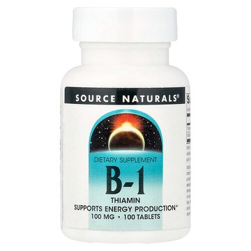 Source Naturals, B-1，硫胺，100 片