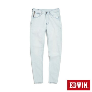 EDWIN 男裝 加大碼 EDGE 微刷破修身丹寧錐形褲 (漂淺藍)