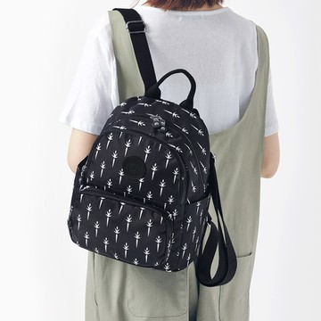 ADDEDIT 女性用喬亞圖案旅行後背包  黑色  FREE (27 x 32 x 17 cm)