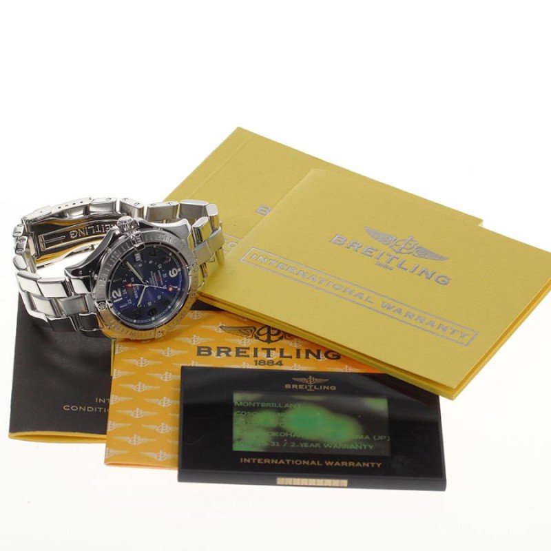 ☆美品 保証書付【BREITLING】ブライトリング コルト GMT A32350 自動