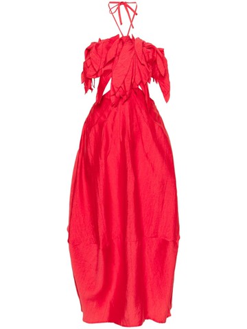 Cult Gaia - Lue ruffled midi dress - women - Polyester/TENCEL™ - S - Red