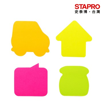 得力Deli造型便條紙/EA03102/3x3/76x76mm/款式隨機出貨/80張｜史泰博