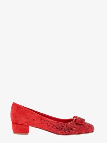 Suede décolleté with rhinestone detail - FERRAGAMO - gender_Woman