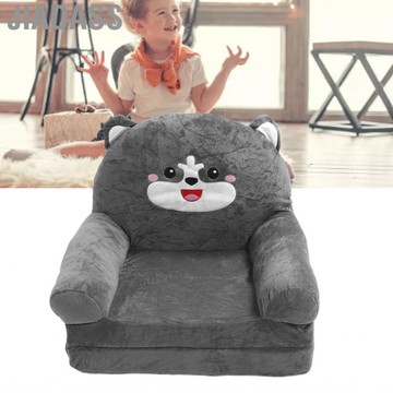 jiadass OPPWONG 幼兒椅舒適卡通椅折疊兒童沙發 2 合 1 沙發床遊戲室禮物可伸縮睡床女孩男孩灰狗（2
