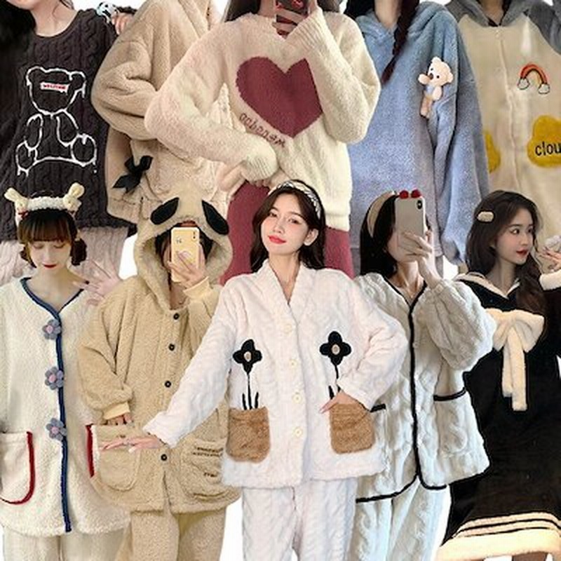 大人気 可愛ふわふわして柔らかいンルームウェア パジャマ 韓国 パジャマ レディース ペアルック 通販 Lineポイント最大1 0 Get Lineショッピング