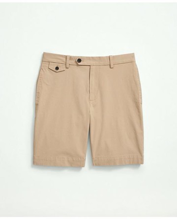 Brooks Brothers Men's Big & Tall 9" Stretch Supima Cotton Poplin Shorts | Beige | Size 48