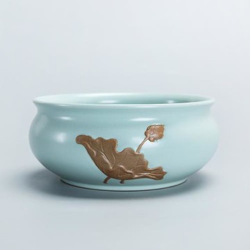 汝窯大號開片茶杯洗筆洗茶洗水洗家用功夫茶道茶具配件陶瓷洗茶碗