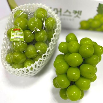 【RealShop 真食材本舖】韓國空運原裝香印麝香葡萄 單串PE盒/約600g±10%( 大串大果)