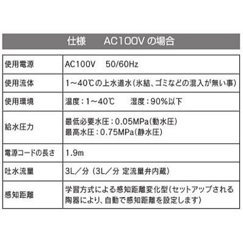 KVK センサー水栓 ロング E1700L3M5 AC100V | LINEショッピング