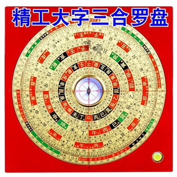 精品🔥高檔加厚三合羅盤 高精度專業初學者 風水羅盤 三合盤 隨身精準指南針 三閤綜閤隨身羅經儀 大字羅經定位儀